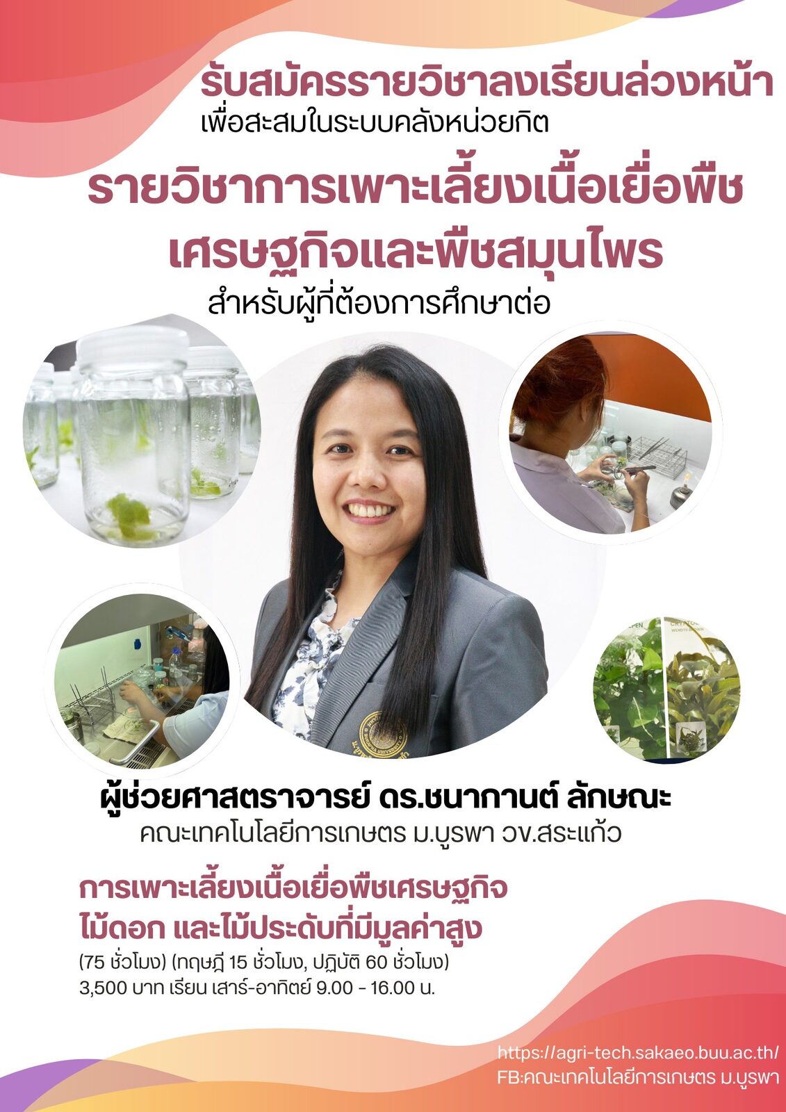 การเพาะเลี้ยงเนื้อเยื่อพืชเศรษฐกิจและพืชสมุนไพร