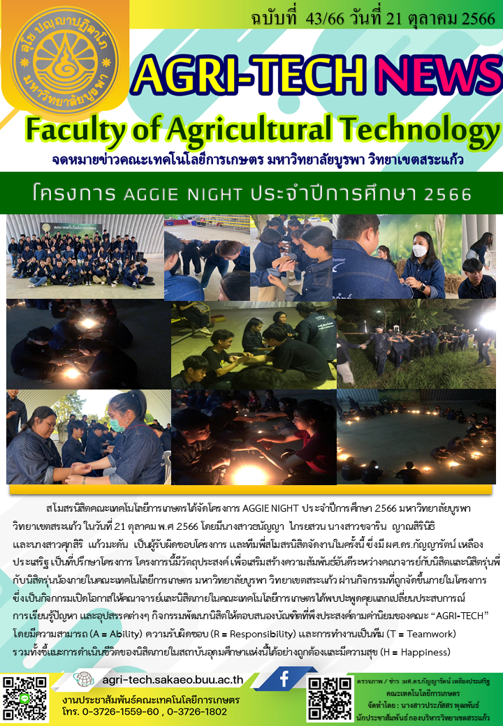 จดหมายข่าว ปี 2566 ฉบับที่ 43
